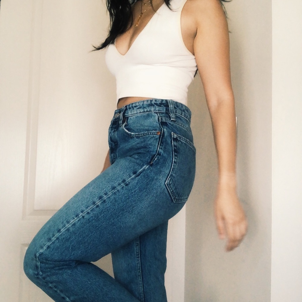Ribcage cropped leg denim Zara Jeans
